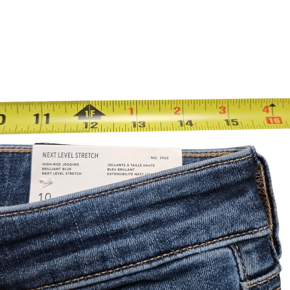 American Eagle 10 Short Next Level Stretch Blue High Rise Skinny Jeggings - Picture 3 of 6